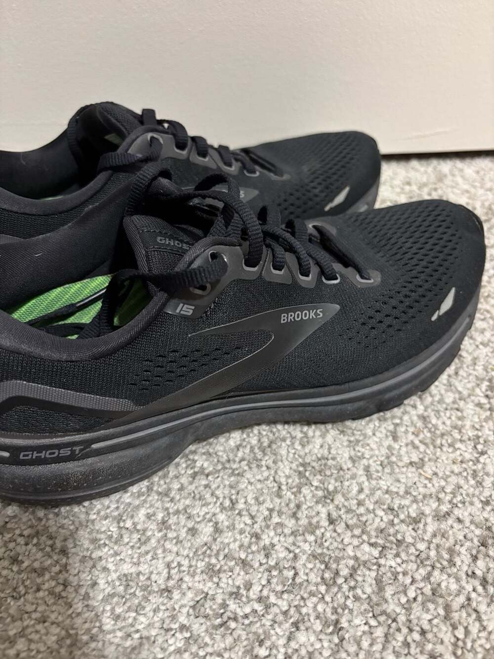 Brooks Ghost 15 Size W8.5 Narrow Black Running Shoes